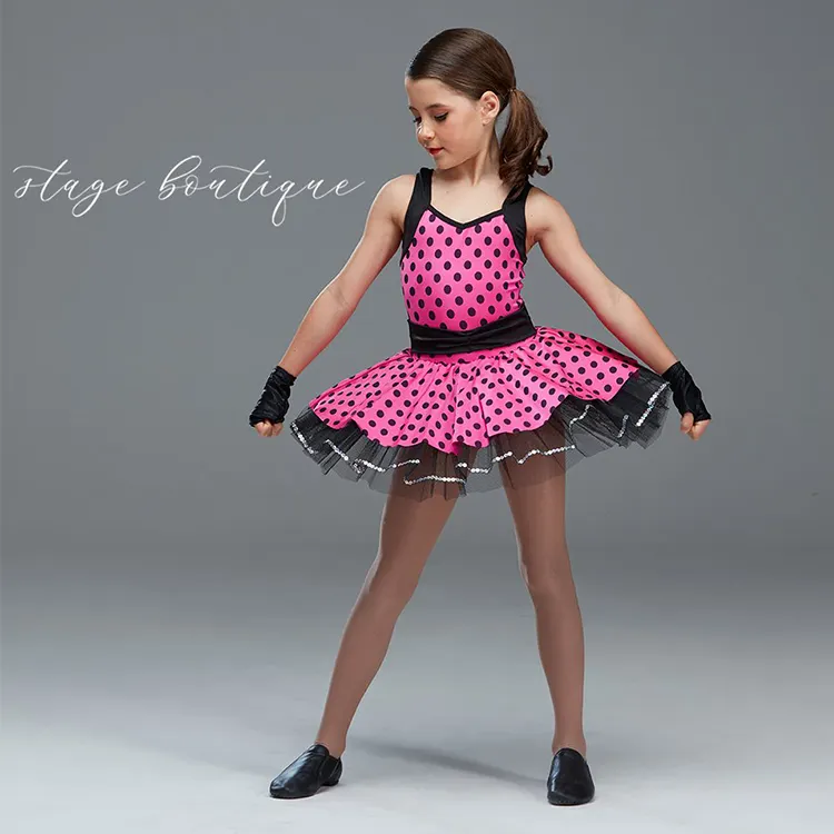 Großhandel Druck Dots dance kostüme lila ballett kleid ballett tanz tragen