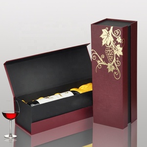 Fábrica de productos reciclables púrpura de embalaje de <span class=keywords><strong>vino</strong></span> de caja de papel de regalo - Product Image 1