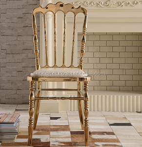 Silla Chiavari de Acero Inoxidable Dorado Pulido de Calidad, con Cómodo Cojín de Espuma, Diseño Moderno y Lujoso para Hogar, Oficina, Parque y Sala de Estar - Product Image 2