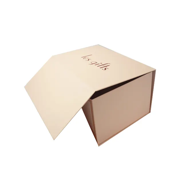 กล่องกระดาษแข็งที่มีสีชมพูและโลโก้ปั๊มร้อนที่กำหนดเองพิเศษบรรจุภัณฑ์กระดาษพับกล่องของขวัญกล่อง