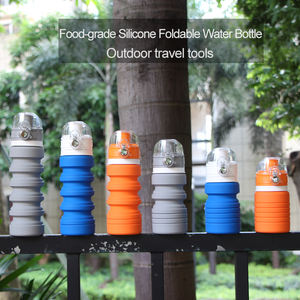 Nieuwe Ontwerp Sport <span class=keywords><strong>Water</strong></span> Fles Bpa Gratis Met Siliconen, Opvouwbare Shaker <span class=keywords><strong>Water</strong></span> Fles <span class=keywords><strong>500Ml</strong></span> - Product Image 5