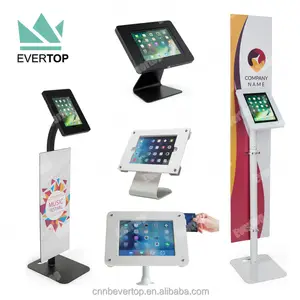 Tablet Display Stand Trade Show Floor Acrylic Kiosk For IPad Tablet Universal Tablet IPad Security Stand Floor Standing Tablet IPad Display