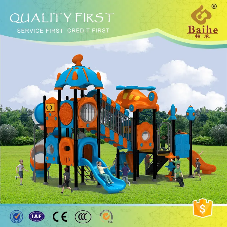 Aircraft Combination Tunnel Large Children Adult Plastic Slide Playground Equipment Outdoor For Ground