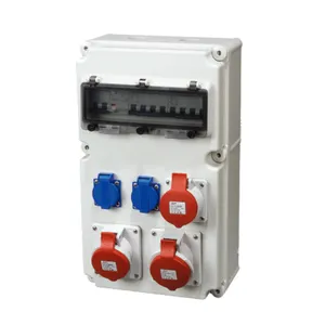 JiaHui three phase wall mounting plug socket power box IP44 IP67 extension box electrical power distribution board