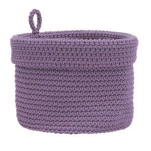 Simple <b>Round</b> 100% Cotton Eco-Friendly Foldable Crocheting <b>Storage</b> <b>Basket</b> for Sundries - Product Image 4
