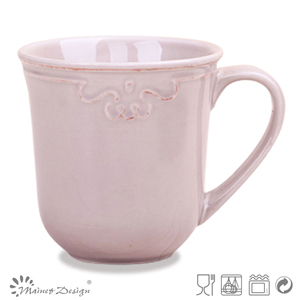 noble de color gris <span class=keywords><strong>claro</strong></span> antiguo relieve de cerámica de gres taza de leche de color marrón con cepillo - Product Image 1