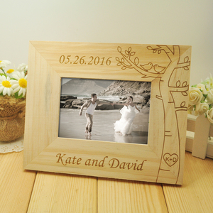 Cornice per <span class=keywords><strong>foto</strong></span> in legno personale di alta qualità 4x6 pollici <span class=keywords><strong>con</strong></span> Logo personalizzato incisione Laser all'ingrosso - Product Image 2