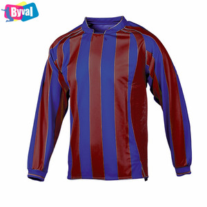 Byval Maglietta di Calcio di Calcio A Manica Lunga Della Camicia Rapida A Secco di Sublimazione Pullover Su Ordinazione Logo di Shopping On-Line - Product Image 3