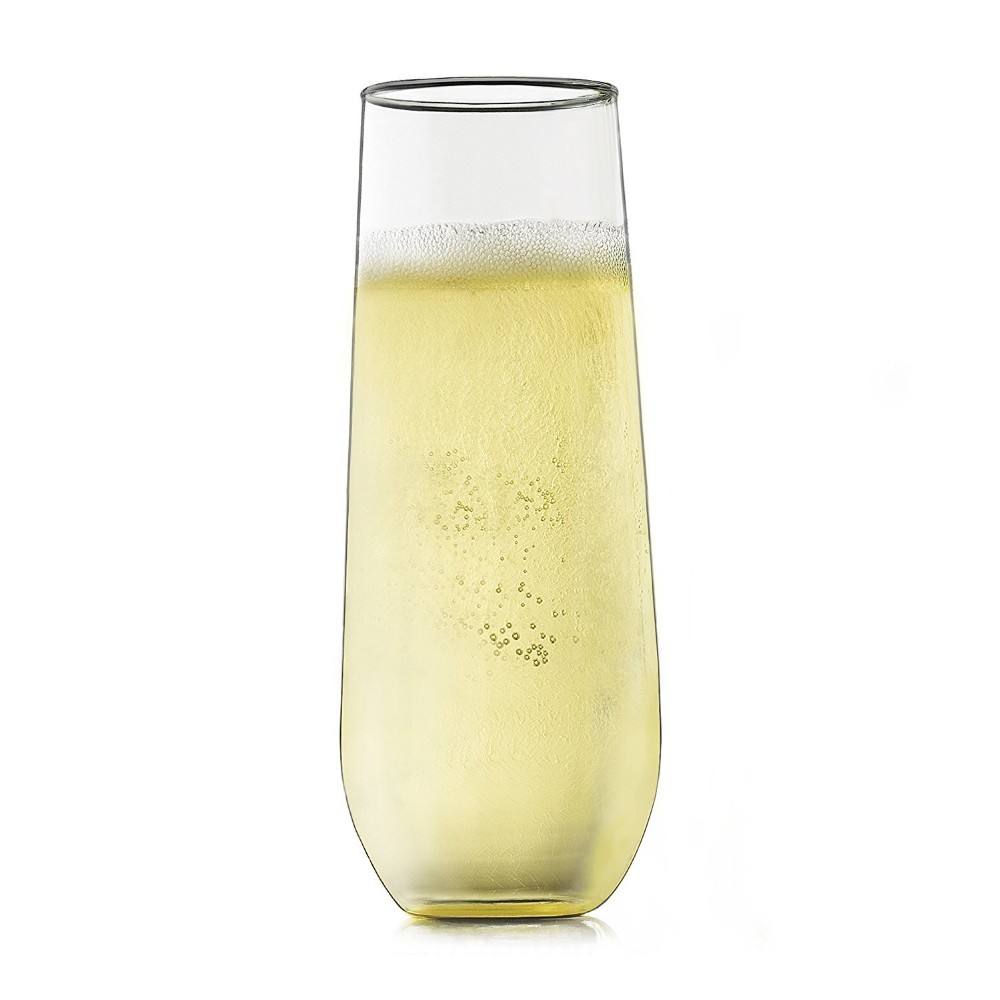 Cheap Wholesale 270ml 9oz Toasting Stemless glass Champagne Flute