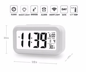 Clásico <span class=keywords><strong>LCD</strong></span> digital Reloj con calendario sensor de luz y alarma - Product Image 4