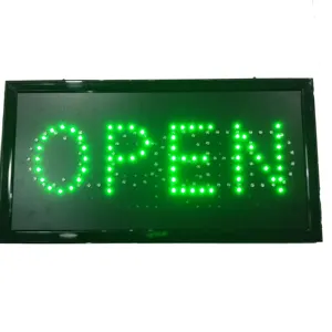 LED OPEN and closed Sign for Business Display Animated Motion Advertisement Board with Switch Flashing Steady Mode
