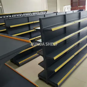 Factory Direct Price Metal Retail Shop Display Stand Equipment Rack Shelving Gondola Metal Display Grocery Store