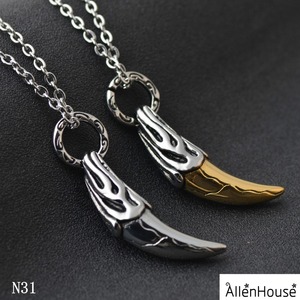 <span class=keywords><strong>Collana</strong></span> in acciaio inossidabile <span class=keywords><strong>con</strong></span> ciondolo Vintage in <span class=keywords><strong>argento</strong></span> antico retrò all'ingrosso <span class=keywords><strong>con</strong></span> <span class=keywords><strong>corno</strong></span> di bufalo africano - Product Image 2