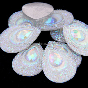 Crystal <span class=keywords><strong>Magia</strong></span> Tear Drop Resina Rhinestone Rosas Parte posterior plana Costura Strass - Product Image 2