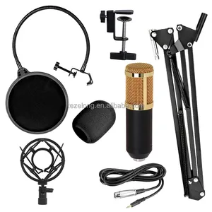 2017 hot sell new style BM800+ Condenser Microphone Professional Audio Studio Recording Microphone Metal Tripod