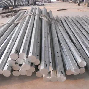 Electric Pole Suppliers High Quality Power Lines Galvanized Steel Tubular Electric Pole