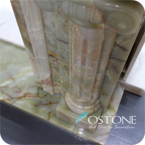 Diseño Popular Independiente interior verde natural Onyx cast chimenea de piedra - Product Image 3