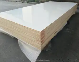 中密度纤维板高光泽丙烯酸纯白色E1 Mdf/半hardboards纤维板实色，图案设计1毫米1220 * 2440毫米5-30mm