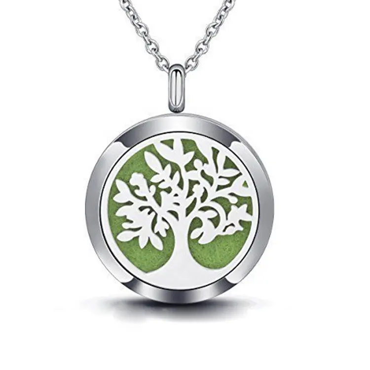Высококачественное ожерелье с ароматизатором «Жизнь дерева», ювелирные изделия, медальон из нержавеющей стали 361l, подарок на день Святого Валентина