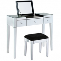 Ensemble coiffeuse et console de style moderne et antique avec miroir pour chambre à coucher, ensembles de chambre à coucher en bois faits à la main pour la maison