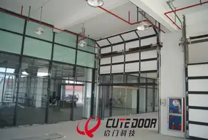 Sectional Door Full View Garage Door Aluminum Frame Transparent Automatic Door Price Glazed Overhead Sectional Doors With Glass Windows Insert