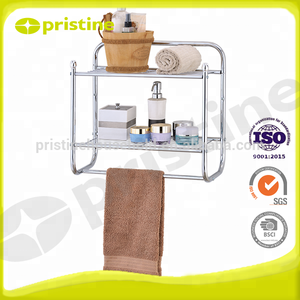 OEM <b>Shopee</b> EBay 2-Tier Modern Metal Wall Shelf Taiwan Household Storage Manufacturer Housewares Bathroom Organizer <b>Decoration</b> - Product Image 5