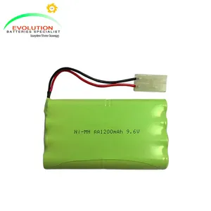 镍氢AA 1200毫安时9.6伏可充电电池组制造商，具有ISO9001、CE证书
