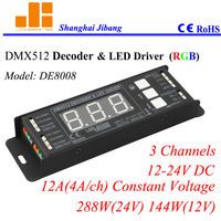 Decodificador DMX512 RGB de 12 V CV DE8008