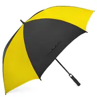 Kaymaz köpük sopa siyah ve sarı çok renkli reklam promosyon şemsiye rüzgar geçirmez Logo baskı Golf şemsiyesi