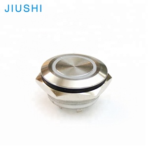 A19S-10D 짧은 몸체 19mm 조명 금속 푸시 버튼 스위치 LED 조명 밀봉 방수 IP67 스테인레스 스틸 12V24V220V 중국 - Product Image 4