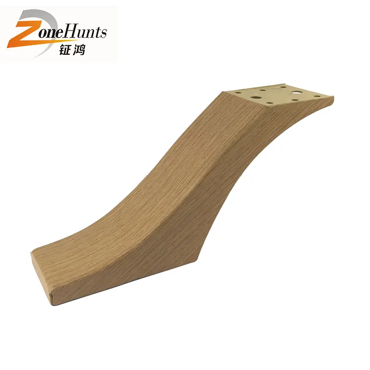 customized strong slanted antique wooden stool legs decorative wood grain sofa legs wooden feet for furniture