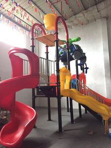 สไลเดอร์น้ำพลาสติกขนาดเล็กสำหรับเด็กสวนน้ำเชิงพาณิชย์อุปกรณ์สนามเด็กเล่นกลางแจ้ง - Product Image 6