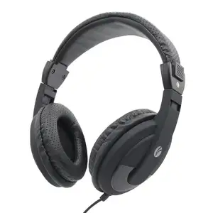 Casque d'écoute filaire noir 3.5MM avec micro pour téléphone portable