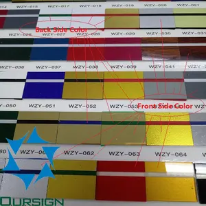 레이저 조각 및 CNC 절단을위한 2 색 ABS 플라스틱 시트