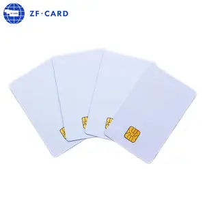 コンタクトチップSLE4442スマートPVCICブランクホワイトカード