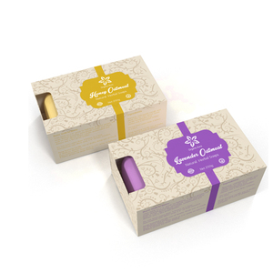 High quality fancy color printed recyclable soap paper packing box