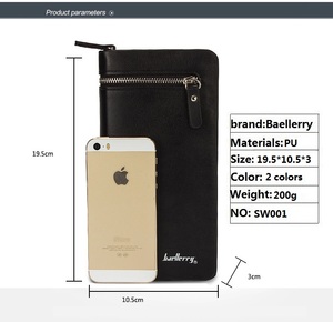 Commercio all'ingrosso della fabbrica di baellerry business casual <span class=keywords><strong>uomo</strong></span> portafogli lungo tratto della chiusura lampo sacchetto di <span class=keywords><strong>mano</strong></span> maschile multi-funzionale borse afferrare - Product Image 3