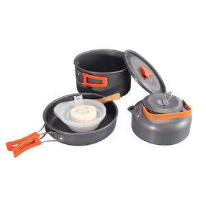 Juego de ollas y sartenes para acampar al aire libre para 2-3 personas, portátil, antiadherente, ligero, para Picnic, <span class=keywords><strong>Camping</strong></span>, utensilios de <span class=keywords><strong>cocina</strong></span>, juegos de hervidores, Kits de <span class=keywords><strong>cocina</strong></span> - Product Image 3