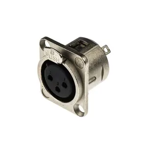 XLR Panel Mount XLR Connector Socket Nickel Plated Contacts