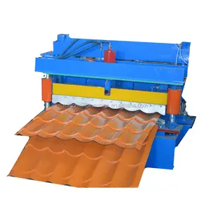 China supplier CE ISO Glazed roof tile roll forming machine