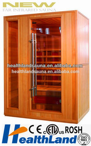 3 persona infrarrojo lejano <span class=keywords><strong>sauna</strong></span> moda <span class=keywords><strong>nudista</strong></span> <span class=keywords><strong>sauna</strong></span> canadá hemlock calentadores de cerámica - Product Image 1