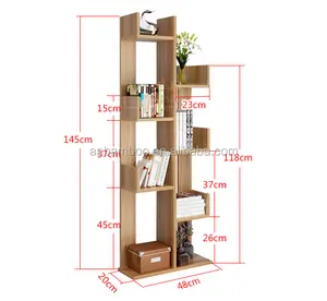 Decorative Bamboo Wood Book Display Shelf