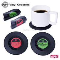 Faible QUANTITÉ MINIMALE DE COMMANDE gadget de Cuisine Classique Rétro disque Vinyle Silicone Bière Thé Tasse Coaster