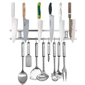 304 Tubo quadrato in acciaio inox utensile da cucina Portacoltelli Magnetico/Bar/Striscia/Rack/Blocco