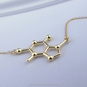 Collar con Molécula de Cafeína, Elemento Químico, para Estudiantes de Ciencias, para Mujer - Product Image 3