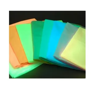 glow in the dark light emitting 100% polyester textile plain woven fabric for glowing toys upholstery night luminous fabrics
