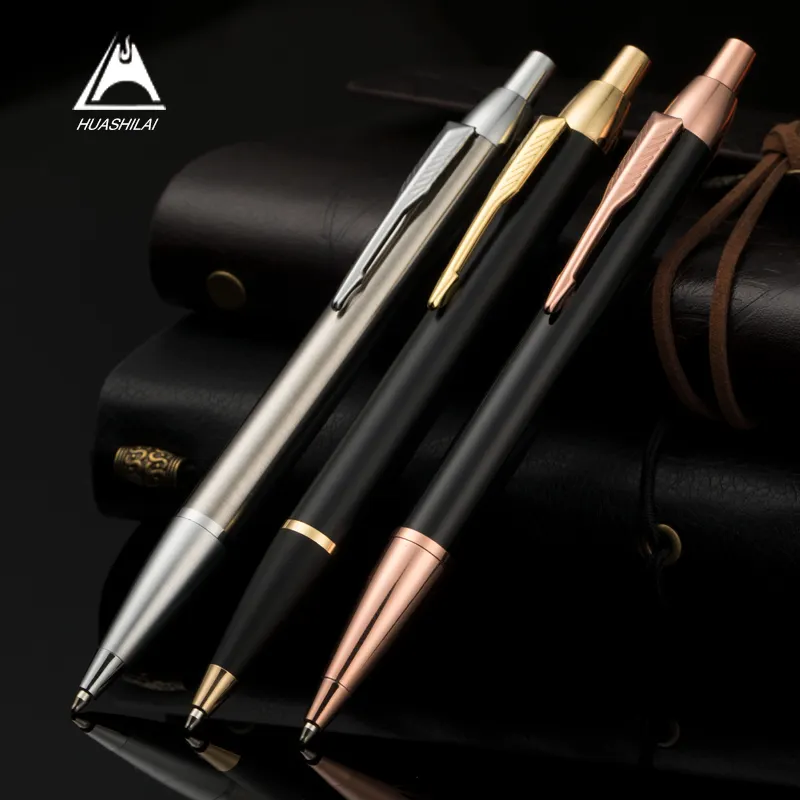 2022 metal tıklama mürekkepsiz metal kalem hediye için yüksek lüks metal kalem