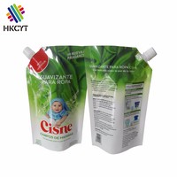 Reclosable Imprimée Par coutume Shampooing Détergent Liquide poche À Bec verseur avec Bouchon pour 900ml 1 Litre