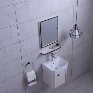 China Manufacture Promotion PVC Classic Bathroom Vanity Unit Bathroom Furniture <strong>Small</strong> <strong>Under</strong> <strong>Sink</strong> <strong>Cabinet</strong> for Washrooms - Product Image 3