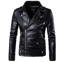 Abrigos de cuero sintético para hombre, chaqueta de talla grande para motoristas, ropa de cuero sintético, novedad